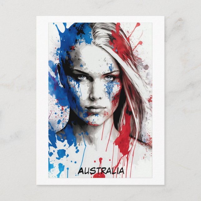 Australian Women of the World Abstract Postcard (Front)