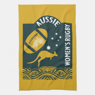 Australian Women's Rugby Sport Kitchen Towel