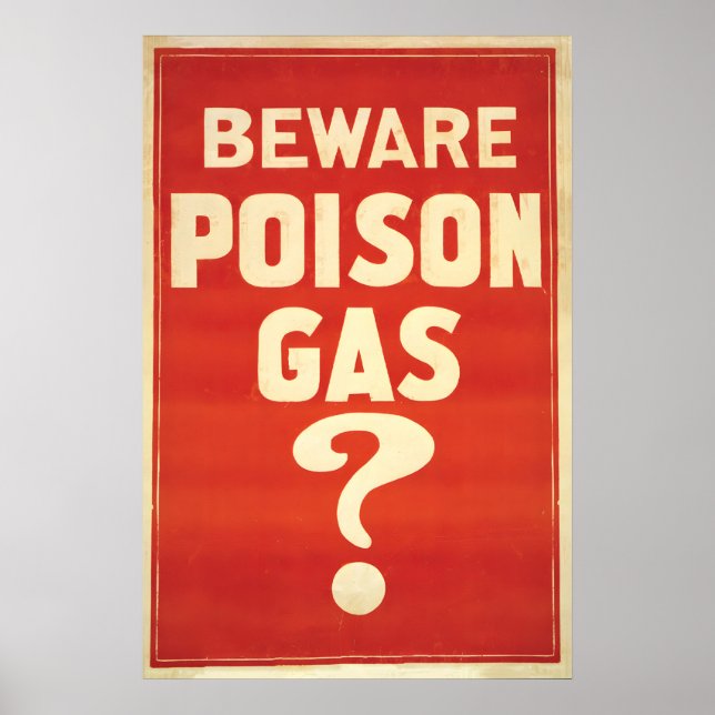 Australian WWI Propaganda Poster  Beware Poison (Front)