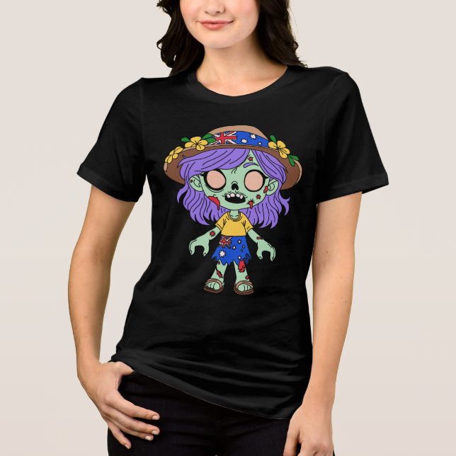 Australian Zombie Tri-Blend Shirt (Front)