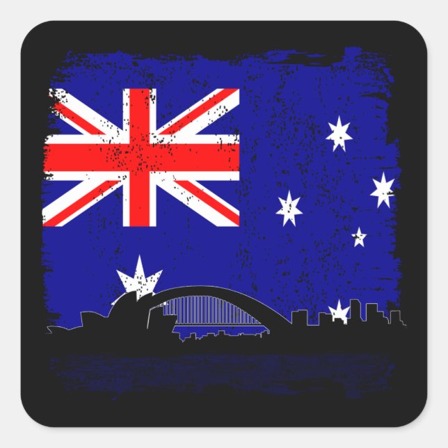 Australiana Square Sticker (Front)