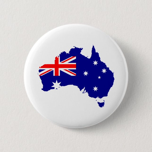 australia's flag 2 inch round button (Front)