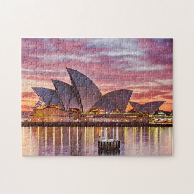 Australia's Sydney Opera House During A Sunset Jigsaw Puzzle (Horizontal)