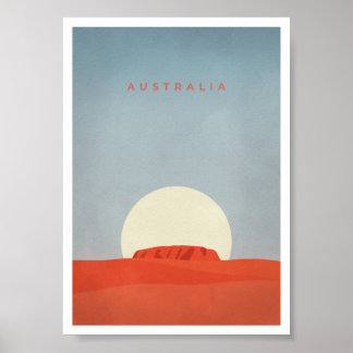 Australie avec Sunset & Ayers Rock/Uluru | Poster