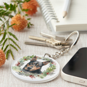 Australie Kelpie Noël Wreath Festive Pup