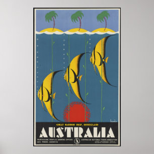 Australie Poster Vintage voyage et Imprimés rétros