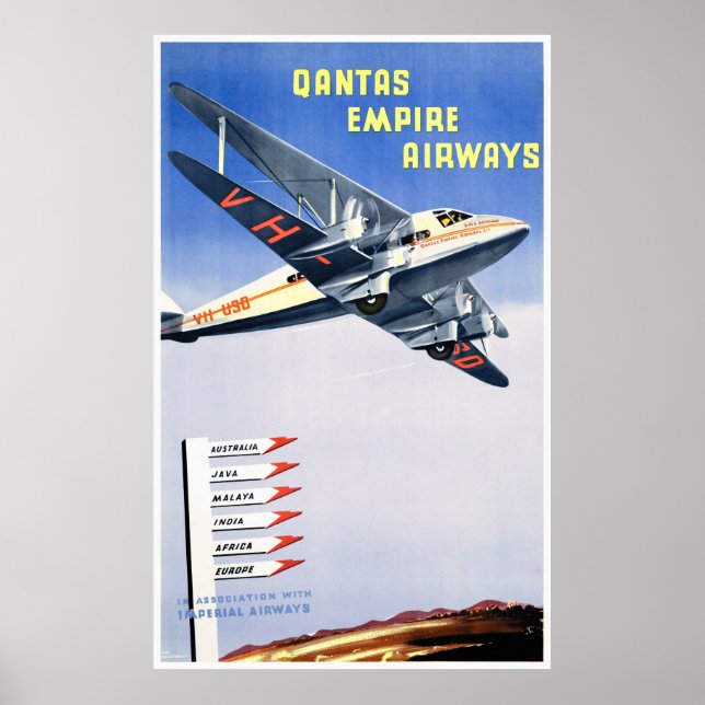 Australie Poster Vintage voyage restauré (Devant)