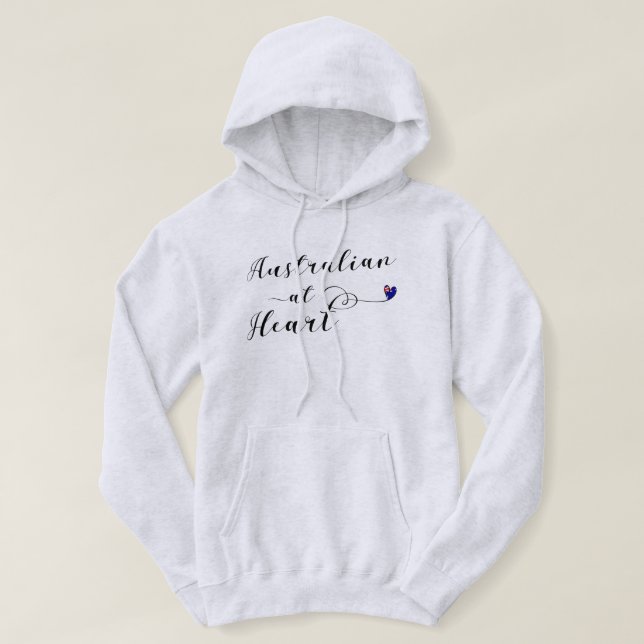 Australien Au Sweat - shirt à capuche Du Coeur, Au (Design devant)