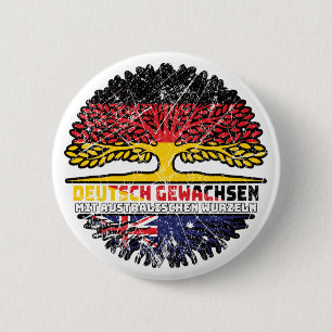 Australien Australisch Deutsch Deutschland Baum 2 Inch Round Button