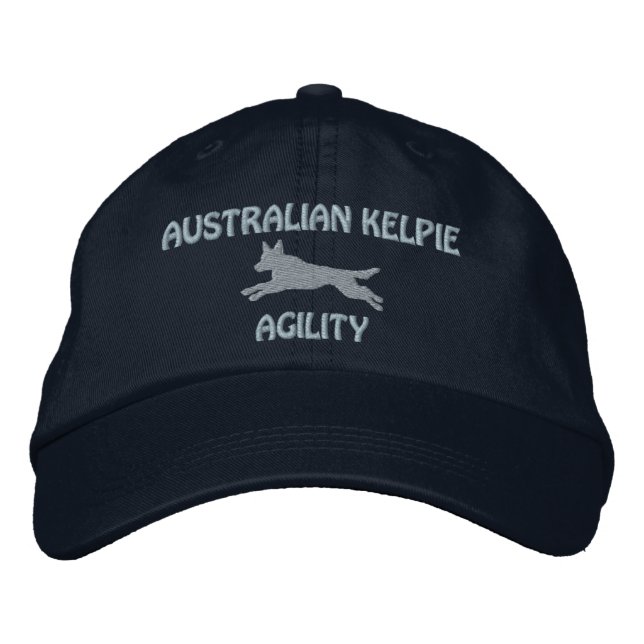 Australien Kelpie Agility brodé Casquette (bleu) (Devant)