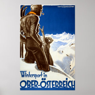 " Austria: 1930s/today Oö - Wintersport Travel  Poster