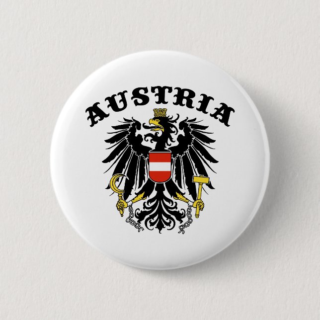 Austria 2 Inch Round Button (Front)