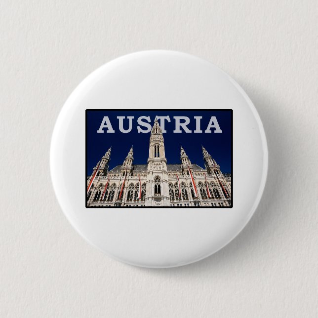 Austria 2 Inch Round Button (Front)