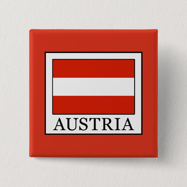 Austria 2 Inch Square Button (Front)