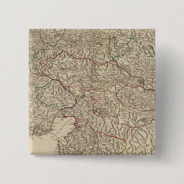 Austria 4 2 inch square button (Front)