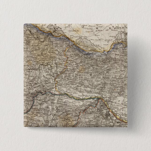 Austria 8 2 inch square button (Front)