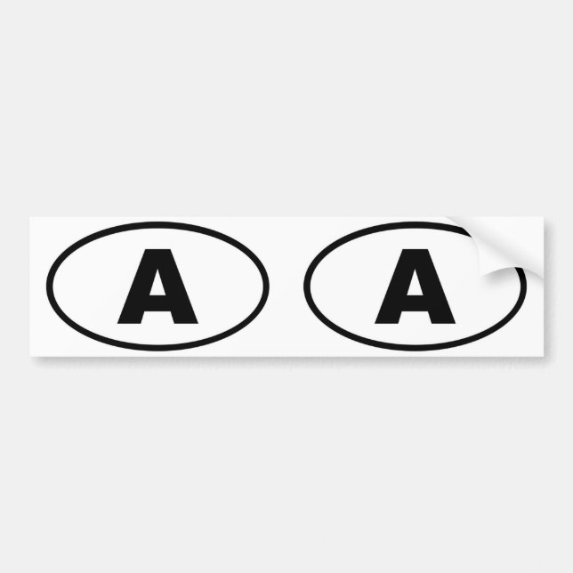 Austria - A - European oval Bumper Sticker (Front)
