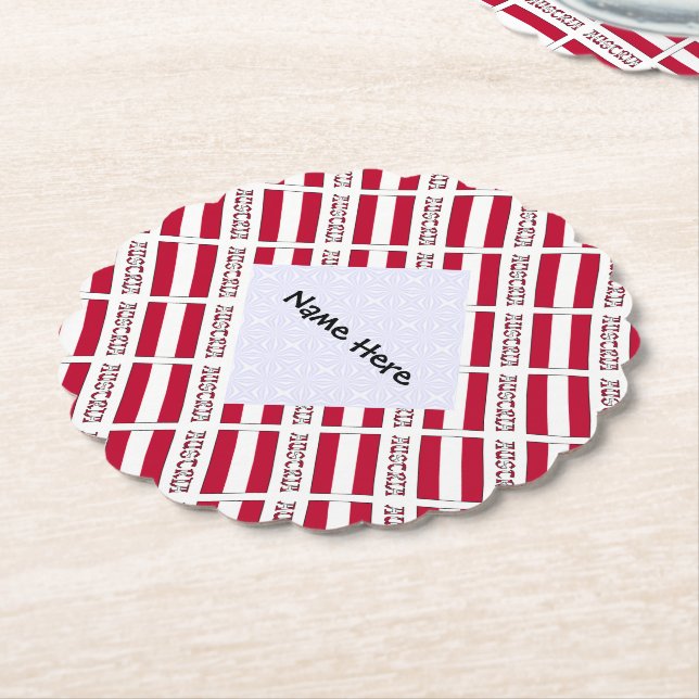 Austria and Austrian Flag Tiled Personalized  Paper Coaster (Angled)