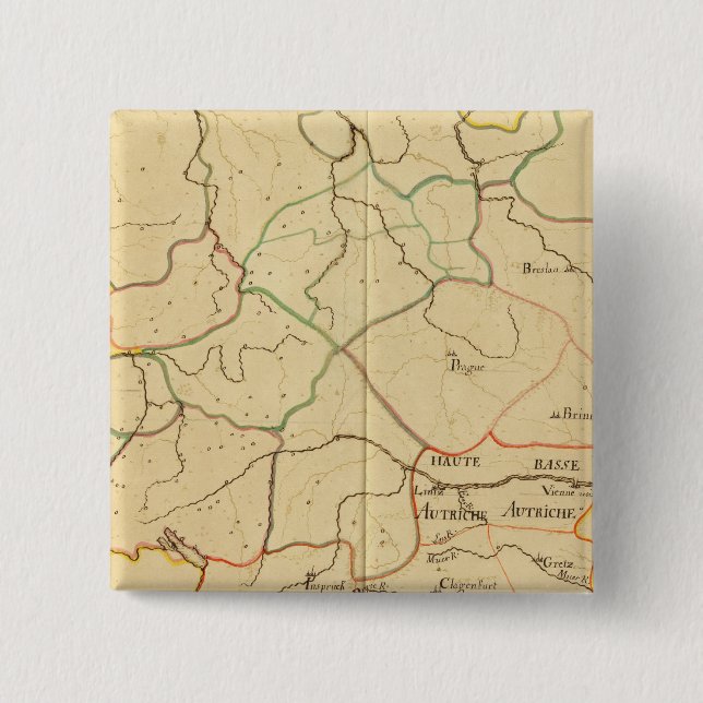 Austria and Czech Republic 3 2 Inch Square Button (Front)