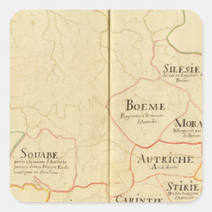 Austria and Czech Republic Square Sticker