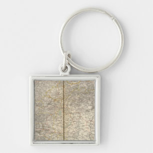 Austria Atlas Map Keychain