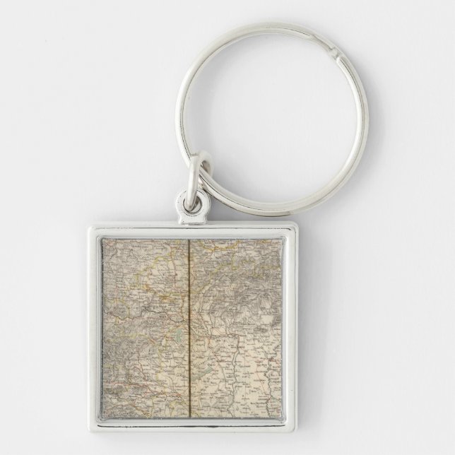 Austria Atlas Map Keychain (Front)