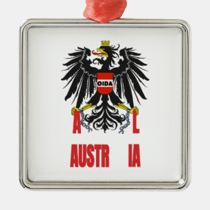 Austria Australia Confusion With Eagles Metal Ornament