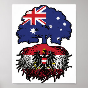 Austria Austrian Australian Australia Tree Roots Poster