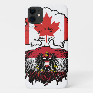 Austria Austrian Canadian Canada Tree Roots Flag Case-Mate iPhone Case
