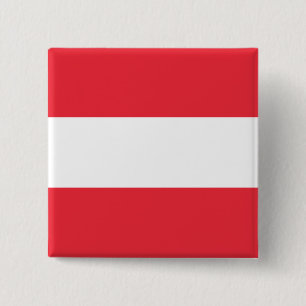 Austria (Austrian) Flag 2 Inch Square Button