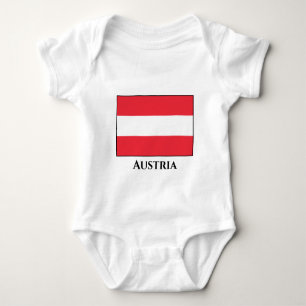 Austria (Austrian) Flag Baby Bodysuit