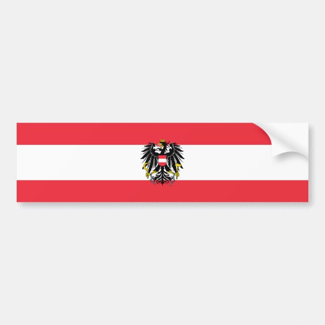 Austria/Austrian Flag Bumper Sticker (Front)