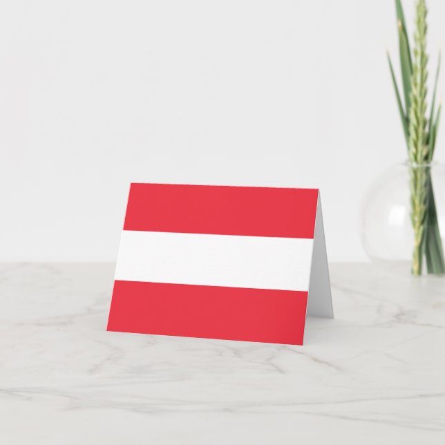 Austria (Austrian) Flag Card (Front)