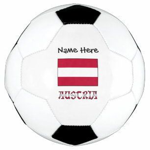 Austria Austrian Flag Personalized Name Soccer Ball