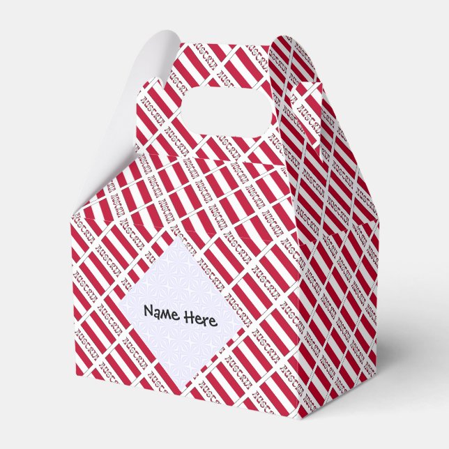Austria Austrian Flag Tiled Personalized Favor Box (Front Side)