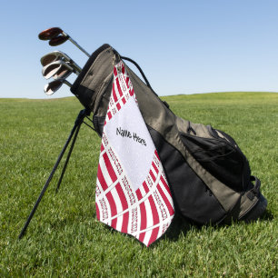 Austria Austrian Flag Tiled Personalized Golf Towel