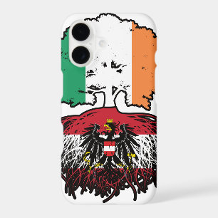 Austria Austrian Irish Ireland Tree Roots Flag