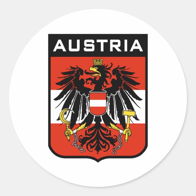 Austria Classic Round Sticker (Front)