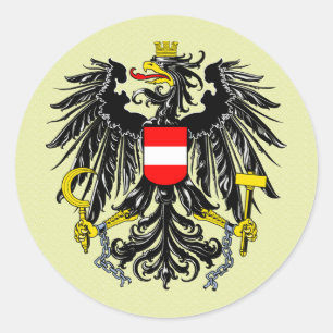 Austria Coat of Arms detail Classic Round Sticker