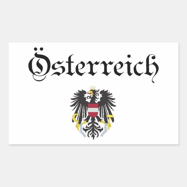 Austria + Coat of Arms Sticker (Front)
