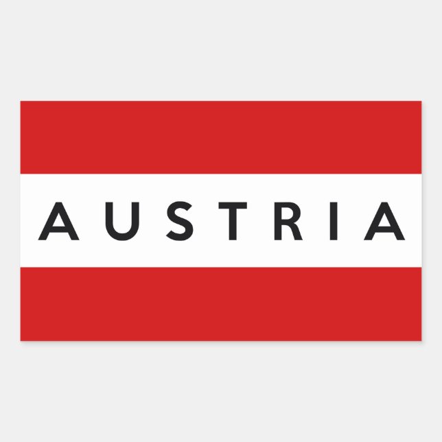 austria country flag symbol name text sticker (Front)