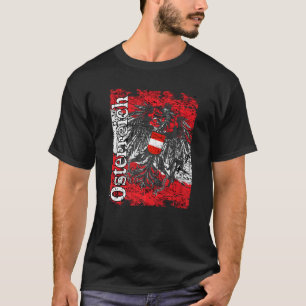 Austria  Eagle Flag Retro Vintage Austria T-Shirt