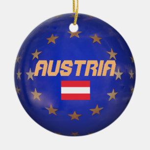 Austria European Union Ceramic Ornament