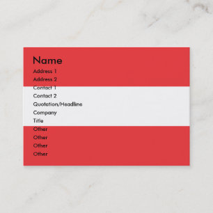 Austria Flag and 2011 CALENDAR Business Card