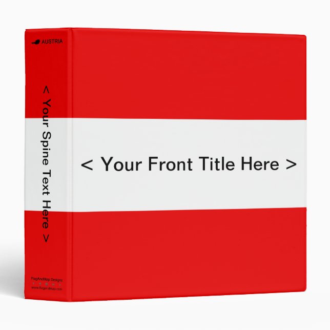 Austria Flag Binder (Front/Spine)