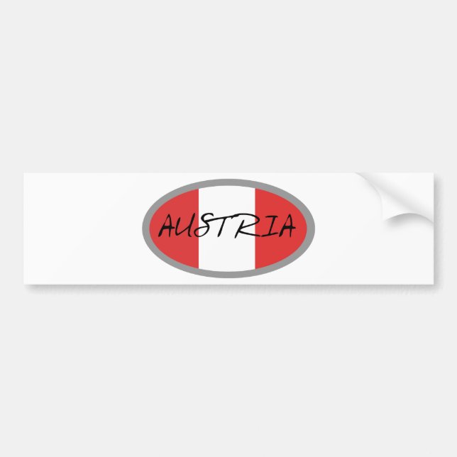 Austria Flag! Bumper Sticker (Front)