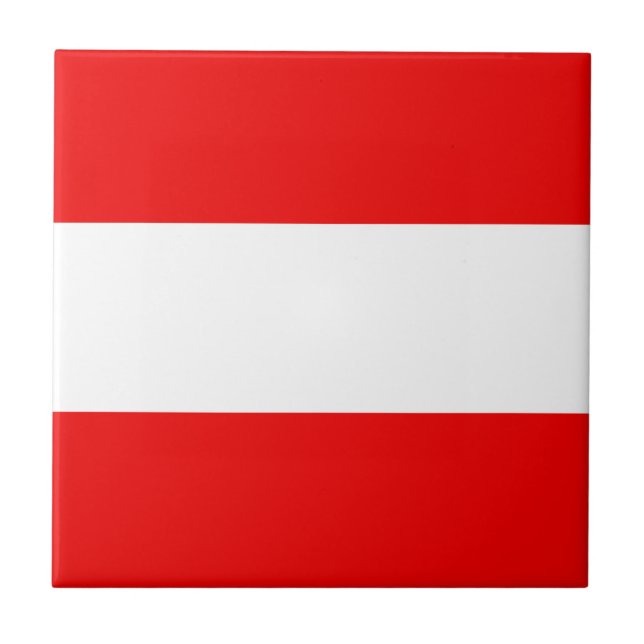 Austria Flag Ceramic Tile (Front)