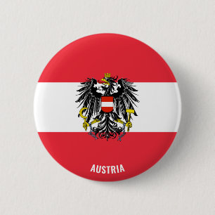 Austria Flag Charming Patriotic 2 Inch Round Button