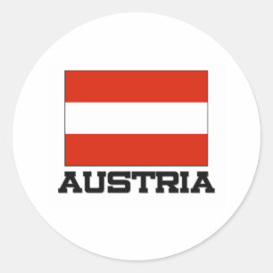 Austria Flag Classic Round Sticker