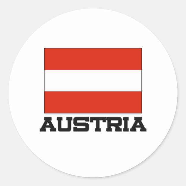 Austria Flag Classic Round Sticker (Front)